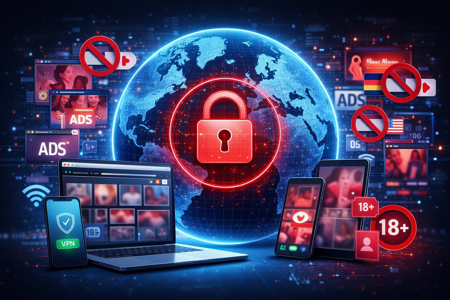 Country Blocking on Adult Advertising Sites: Limitations and Reality